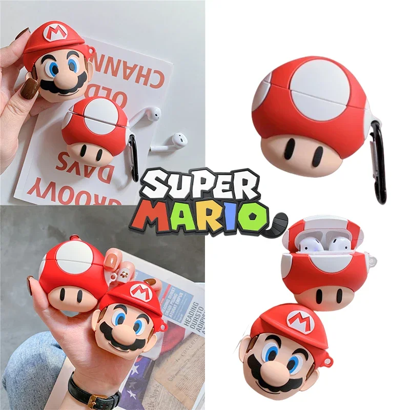 Super Mario Silicone Airpods Pro Wireless Bluetooth Headset Cartoon Case Cute Creative AirPods 2 3 Generation Box Christmas Gift
Super Mario Silicone Airpods Pro Wireless Bluetooth Headset Cartoon Case Cute Creative AirPods 2 3 Generation Box Christmas Gift