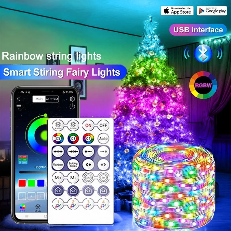 5/2/1M Fairy Light with 24Key Remote Unique Year Round Holiday Lamp RGB Light for Halloween Indoor Room Outdoor Christmas Decor
5/2/1M Fairy Light with 24Key Remote Unique Year Round Holiday Lamp RGB Light for Halloween Indoor Room Outdoor Christmas Decor