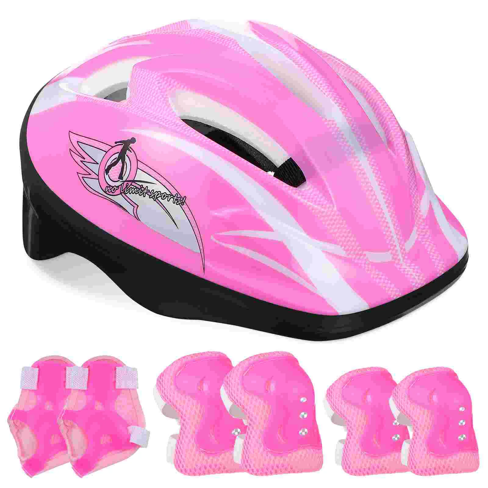 

Kids Bike Helmet Knee Elbow Wrist Pads Toddler Helmet With Protective Gear Set For Bicycle Cycling Skateboard Scooter Skating