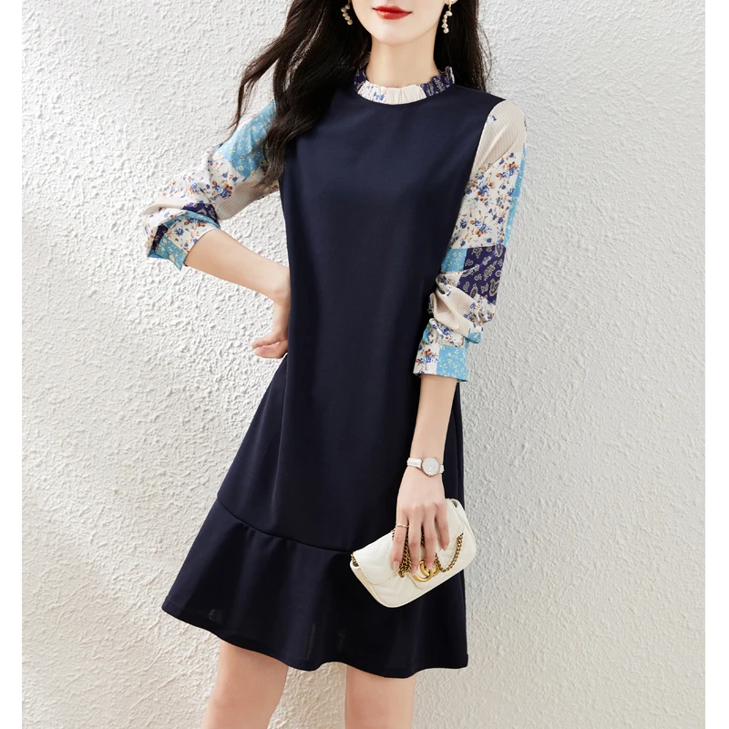 Elegant Fashion Harajuku Slim Fit Female Clothes Loose Casual All Match A-line Skirt O Neck Patchwork Dresses Fake Two Pieces
Elegant Fashion Harajuku Slim Fit Female Clothes Loose Casual All Match A-line Skirt O Neck Patchwork Dresses Fake Two Pieces