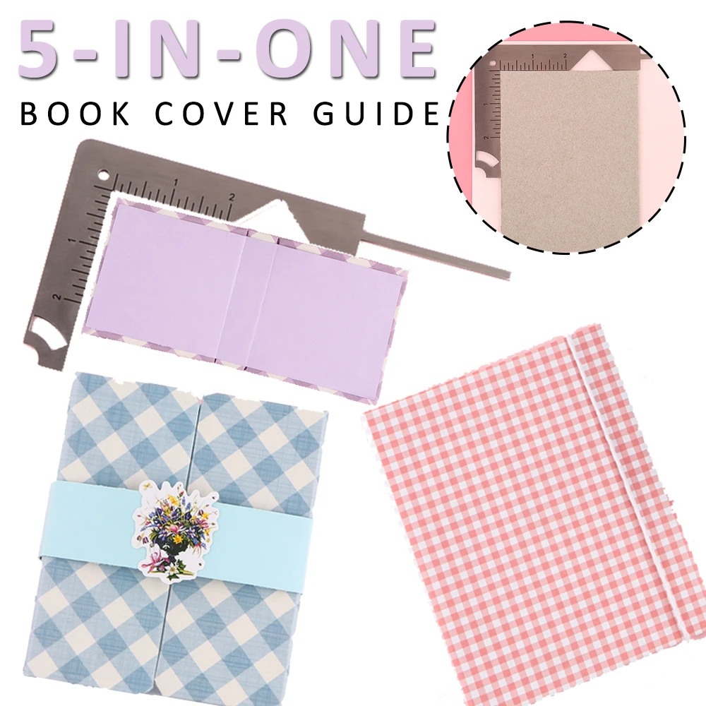 Useful Book Cover Guide 5-in-1 For Mini Books Planners Journals Create Stainless Steel Metal Bookbinding Cover Tool New 2023
Useful Book Cover Guide 5-in-1 For Mini Books Planners Journals Create Stainless Steel Metal Bookbinding Cover Tool New 2023