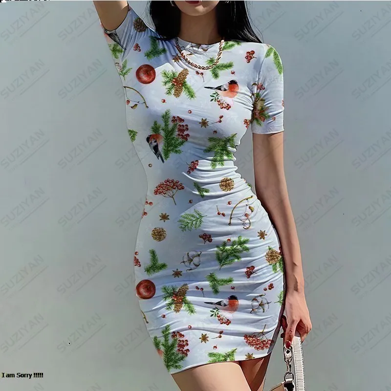2023 Tight Flower Dress Women's Cute Animal Print Women's Sexy Round Neck Short Sleeve Fragmented Flower Wrap Hip Casual Dress
2023 Tight Flower Dress Women's Cute Animal Print Women's Sexy Round Neck Short Sleeve Fragmented Flower Wrap Hip Casual Dress