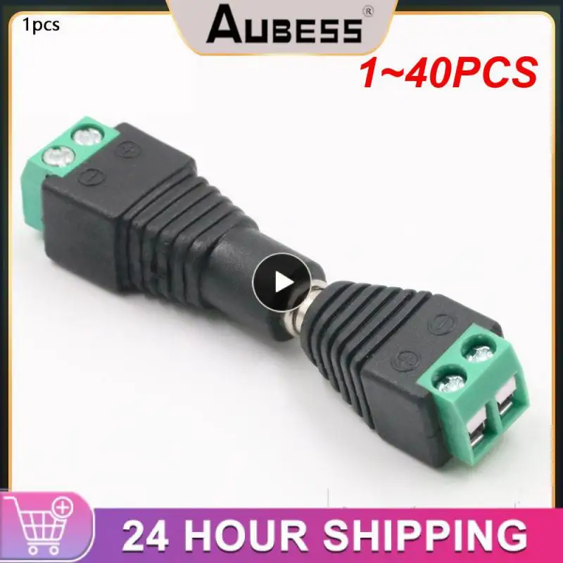 

1~40PCS Coax Cat5 To Bnc DC Power Male jack plug DC female Connector plug adapter Av BNC UTP for CCTV Camera Video Balun