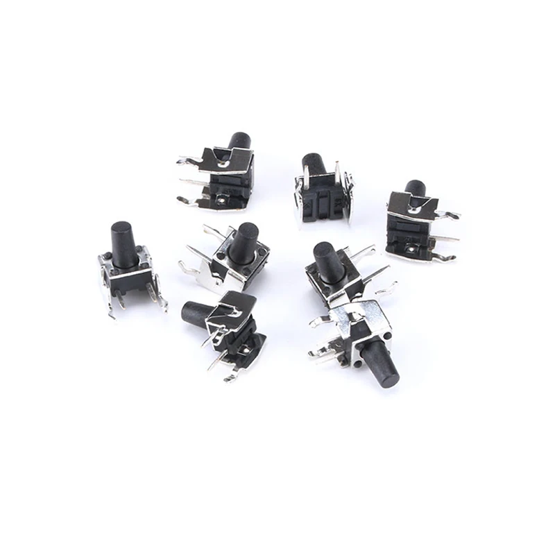 50PCS Mini Micro Momentary Tactile Push Button Switch 6*6*4.3/5//6/7/8/9/10/11mm Right Angle With stent 4 Pin DIP Micro Switch
50PCS Mini Micro Momentary Tactile Push Button Switch 6*6*4.3/5//6/7/8/9/10/11mm Right Angle With stent 4 Pin DIP Micro Switch