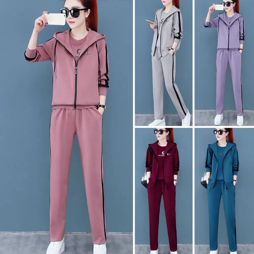 3 Pcs/Set Women Coat Top Pants Set Thick Women Casual Outfit Hooded Long Sleeves Elastic Cuff Lady Spring Winter Sports Suit
3 Pcs/Set Women Coat Top Pants Set Thick Women Casual Outfit Hooded Long Sleeves Elastic Cuff Lady Spring Winter Sports Suit