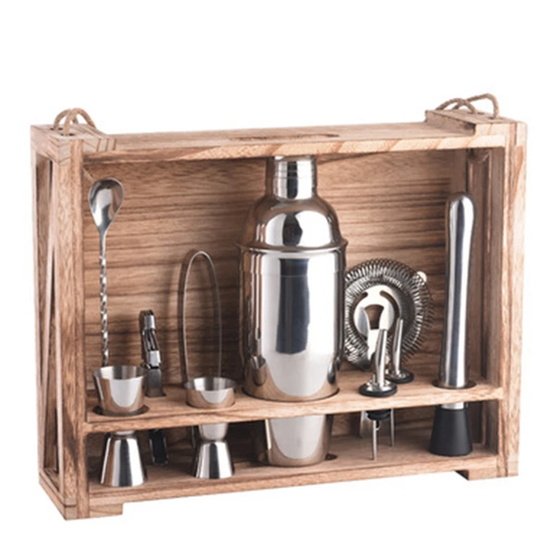 Аксессуары для коктейлей, Миксер с деревянной полкой, соковыжималка для бара, 11 шт.
Аксессуары для коктейлей, Миксер с деревянной полкой, соковыжималка для бара, 11 шт.