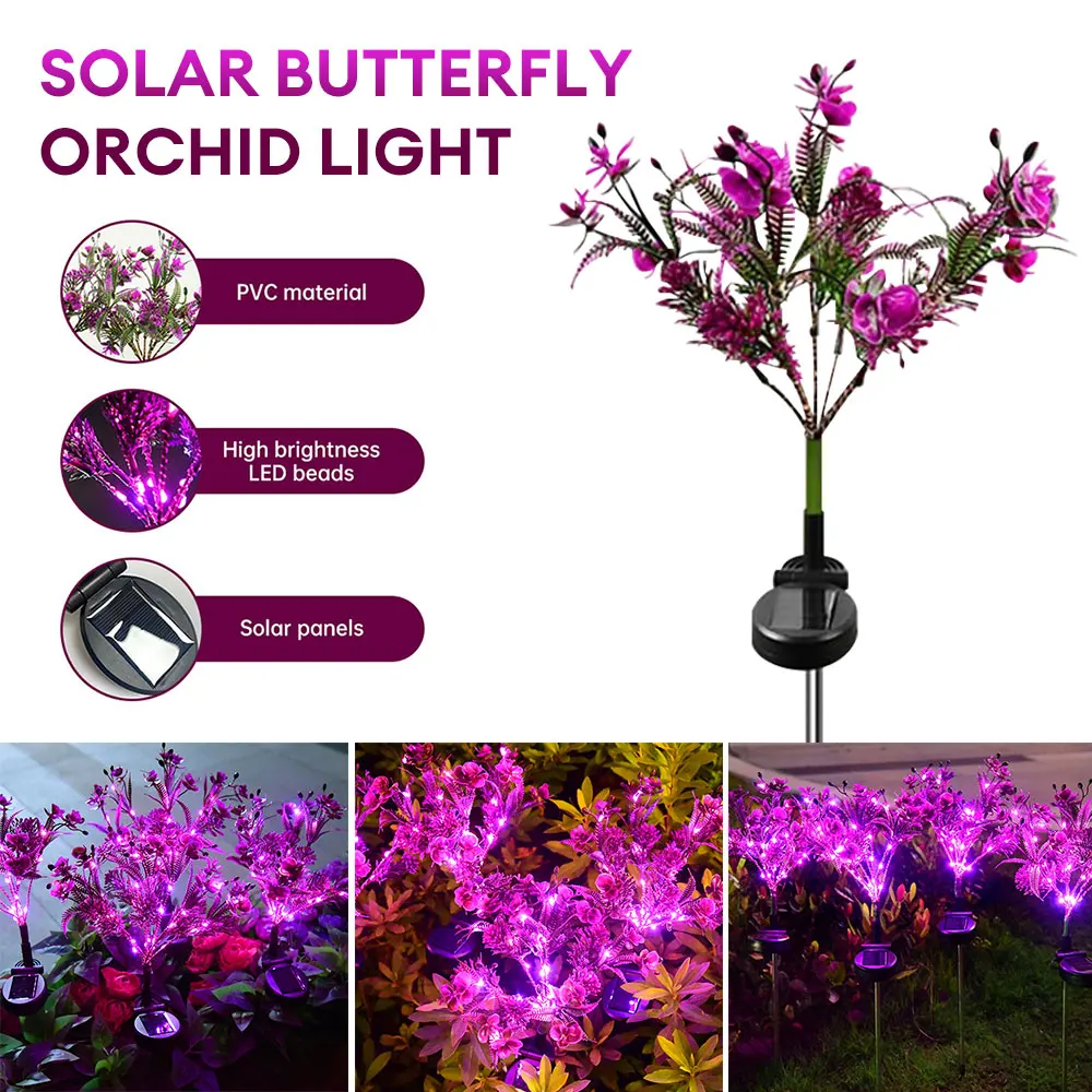 1pc Solar Light Phalaenopsis Orchid Landscape Lawn Outdoor Garden Decorative Solar Powered Simulation Light for Patio Yard Decor
1pc Solar Light Phalaenopsis Orchid Landscape Lawn Outdoor Garden Decorative Solar Powered Simulation Light for Patio Yard Decor
