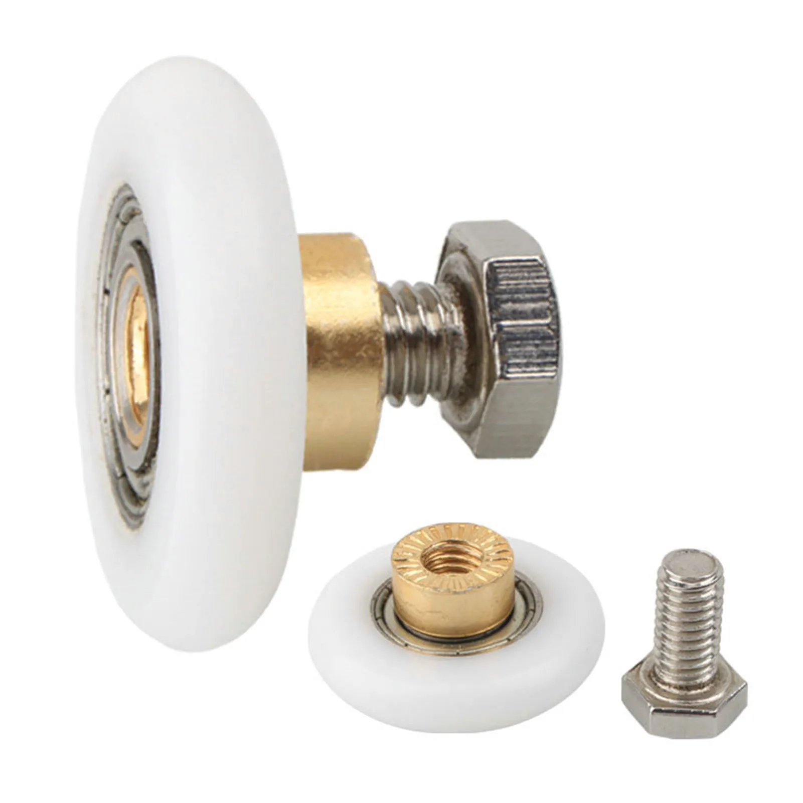 Shower Door Rollers Runners Wheels Replacement Part Plastic Wheel Steel Ball Bearing for Translating Glass Door In Bathroom
Shower Door Rollers Runners Wheels Replacement Part Plastic Wheel Steel Ball Bearing for Translating Glass Door In Bathroom
