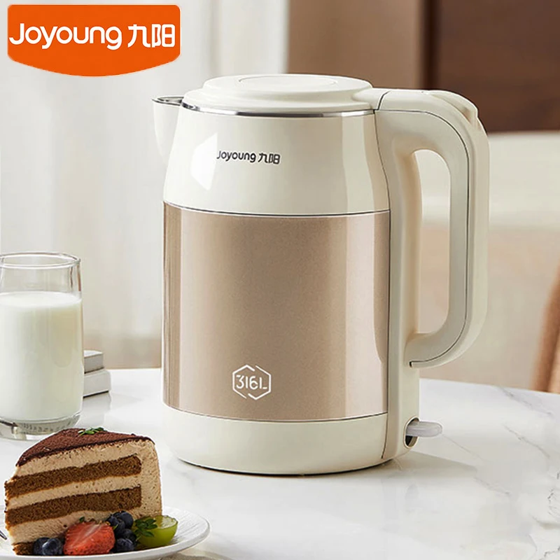 

Joyoung 220V Electric Kettle 1.7L 316 Stainless Steel Double Layers Water Boiler 1800W Fast Heating Teapot Samovar For Home