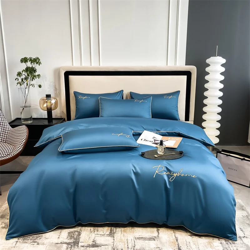 Luxury 60's Long Pile 100% Cotton Duvet Cover Set Embroidered Fall Winter Quilt Cover Solid Egyptian Cotton 2pcs pillowcases 14 Mallzona Sdc5bde69bdaf444d9ef3c1a4ec17ca4aV Luxury 60's Long Pile 100% Cotton Duvet Cover Set Embroidered Fall Winter Quilt Cover Solid Egyptian Cotton 2pcs pillowcases Mallzona