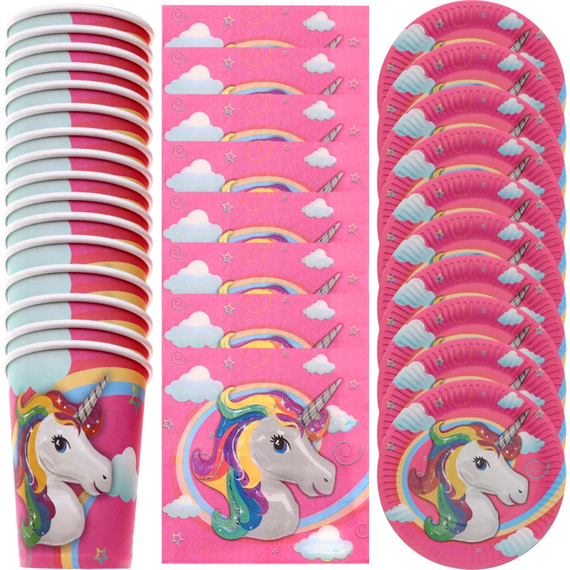 60pcs/lot Pink Unicorn Theme Tableware Set Happy Birthday Party Plates Cups Dishes Decoration Baby Shower Napkins Towels
60pcs/lot Pink Unicorn Theme Tableware Set Happy Birthday Party Plates Cups Dishes Decoration Baby Shower Napkins Towels