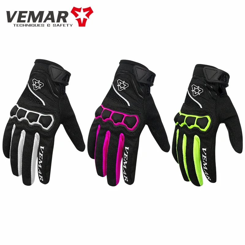

Новая модель vemar Моторные перчатки Велоспорт Гонки Мотокросс перчатки мотоцикл внедорожные перчатки Открытый Breatheable мужчин и женщин