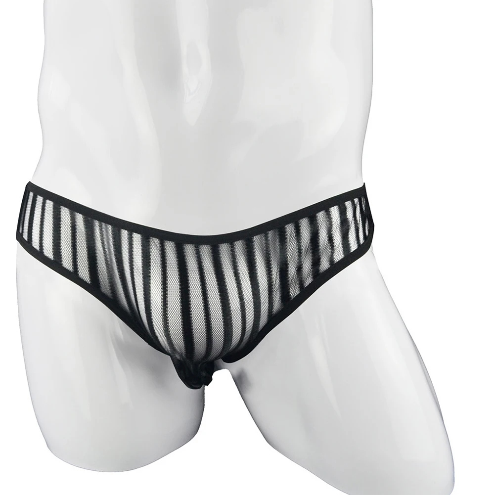 Men’s Sexy Black Vertical Stripe Panties Ultra Thin Transparent Mesh Thong Bikini Briefs Cock Pouch Breathable Underpants
Men’s Sexy Black Vertical Stripe Panties Ultra Thin Transparent Mesh Thong Bikini Briefs Cock Pouch Breathable Underpants