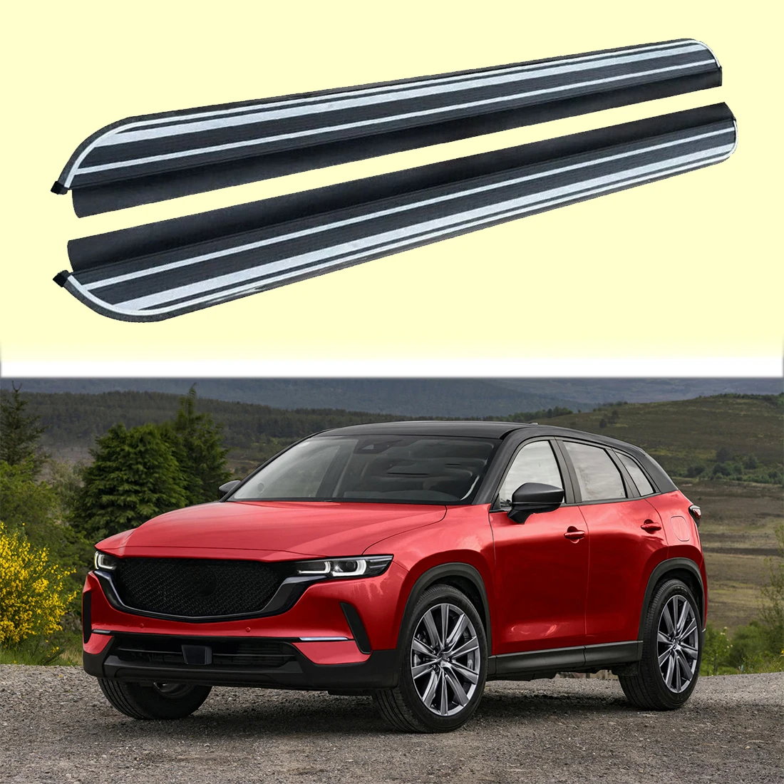 2 шт., Алюминиевые Подножки для Mazda 2022 2023 2024 
2 шт., Алюминиевые Подножки для Mazda 2022 2023 2024