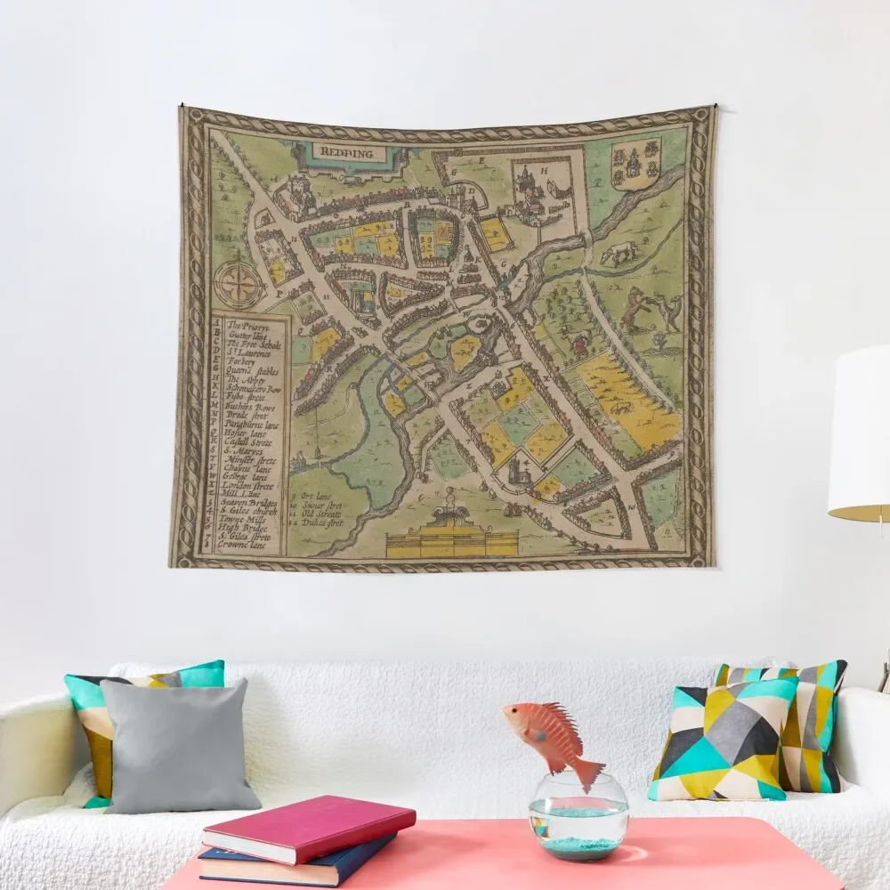 Vintage Map of Reading England (1611) Tapestry Decoration Wall Wall Decor Hanging Tapestry
Vintage Map of Reading England (1611) Tapestry Decoration Wall Wall Decor Hanging Tapestry