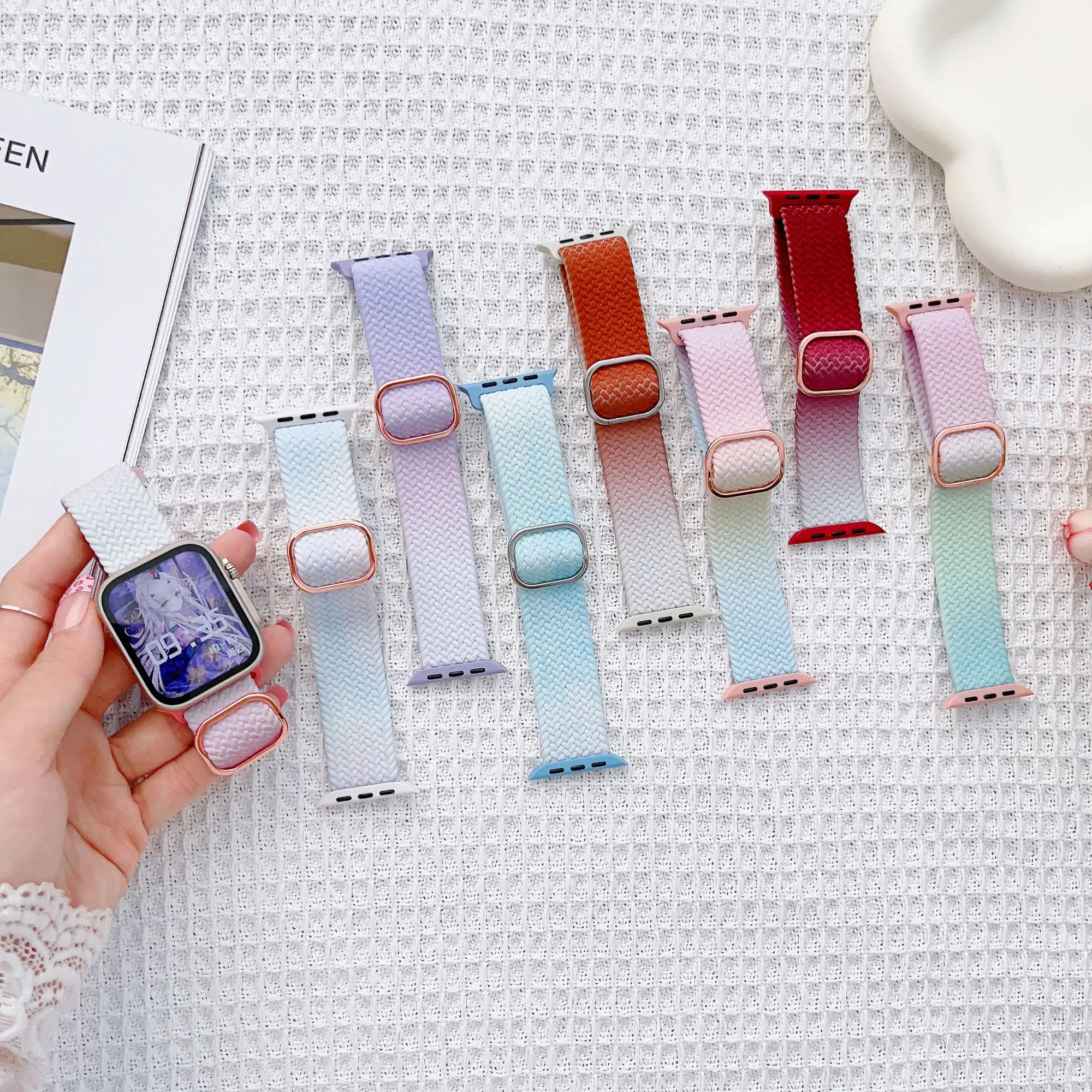 Braided strap for Apple watch band 45mm 44mm 40mm 41mm Adjustable Nylon solo Loop bracelet iWatch series Ultra 8 3 4 5 se 6 7 
Braided strap for Apple watch band 45mm 44mm 40mm 41mm Adjustable Nylon solo Loop bracelet iWatch series Ultra 8 3 4 5 se 6 7