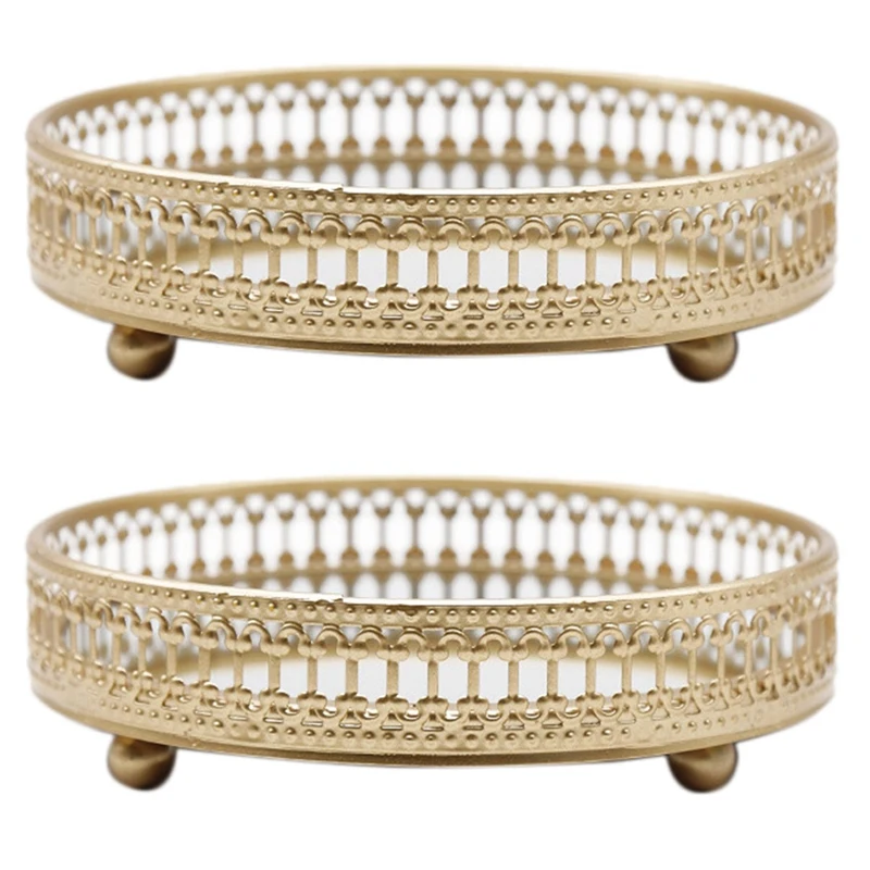 3X Golden Iron Jewelry Storage Tray Glass Mirror Makeup Manager Desktop Cosmetic Dessert Decorative Display Tray 25Cm
3X Golden Iron Jewelry Storage Tray Glass Mirror Makeup Manager Desktop Cosmetic Dessert Decorative Display Tray 25Cm