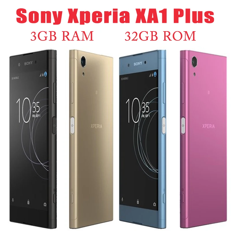 

Sony Xperia XA1 Plus G3421 G3426 4G 5.5" Single/Dual SIM 3GB RAM 32GB ROM 23MP+8MP NFC Android Original Unlocked Cell Phone