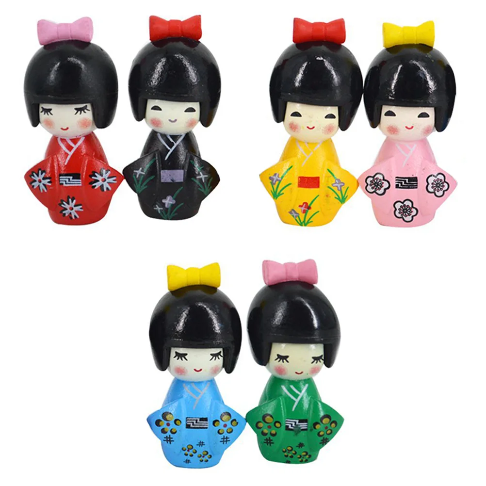 

Miniature Kimono Dolls Japanese Mini Geisha Doll Figurine Traditional Asian Kokeshi Doll Statue Oriental Doll Figurine