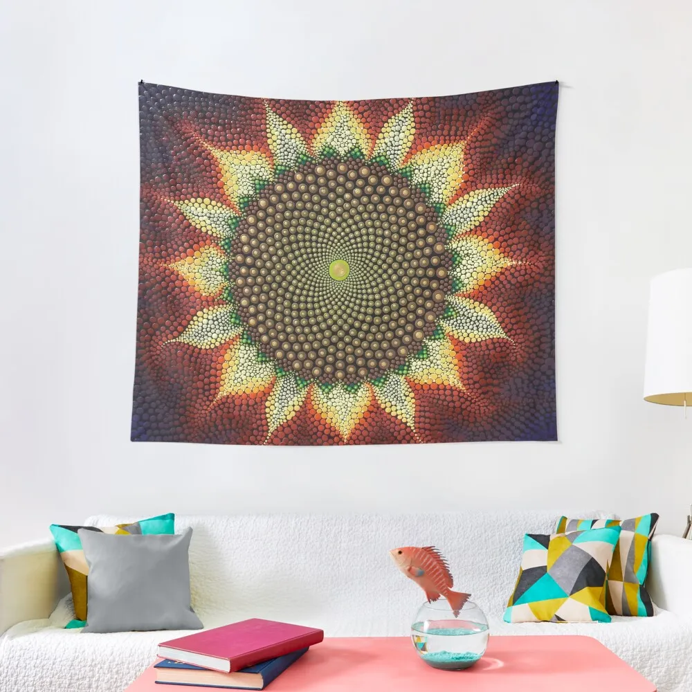 

Sacred Geometry Sunflower Tapestry Luxury Living Room Decoration Room Decor Cute Tapestry