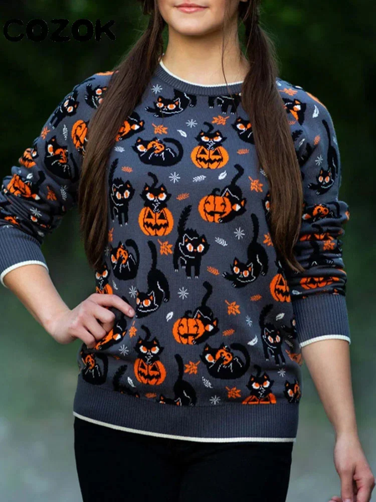 2022 Autumn Vintage Sweaters Winter Thicken Knitwear Pullovers Women Pumpkin Knitted Long Sleeve Sweater Pullover Halloween Tops
2022 Autumn Vintage Sweaters Winter Thicken Knitwear Pullovers Women Pumpkin Knitted Long Sleeve Sweater Pullover Halloween Tops