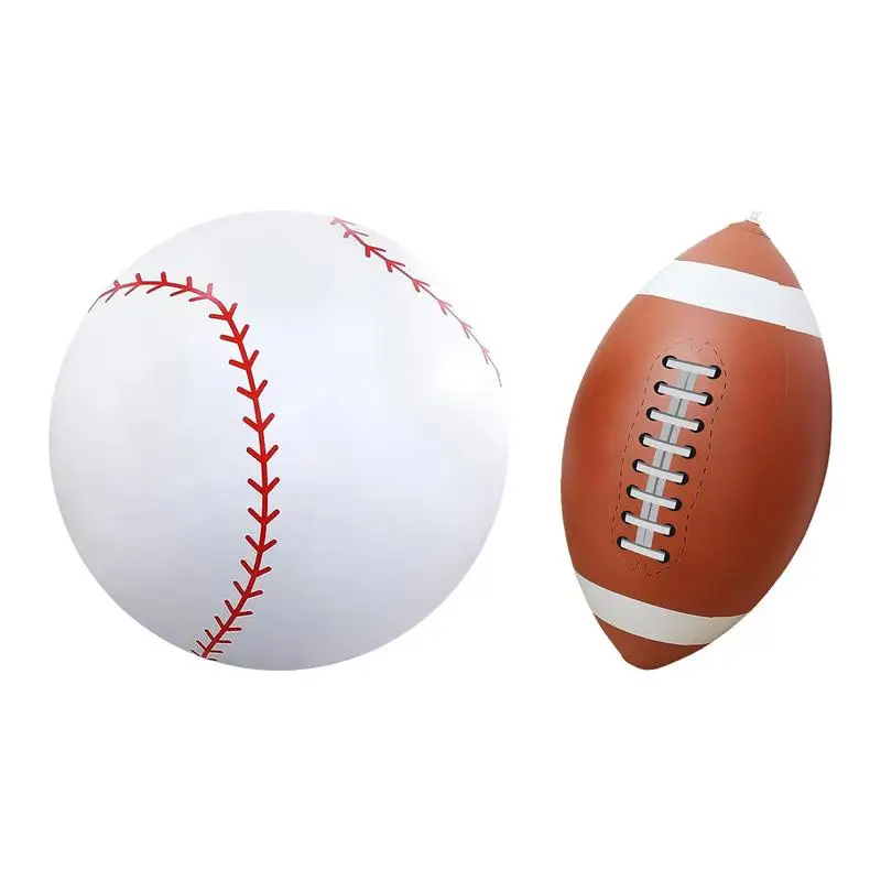 

Inflatable Baseball Ball Inflatable Baseball Football Toy PVC Inflatable Pool Balls For Baseball Parties Carnival Games Backyard