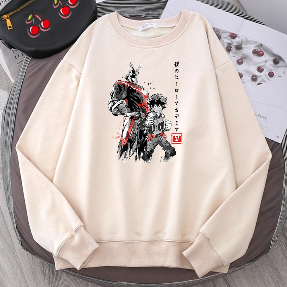 Мужские толстовки с рисунком аниме Моя геройская Академия All Might Deku винтажный