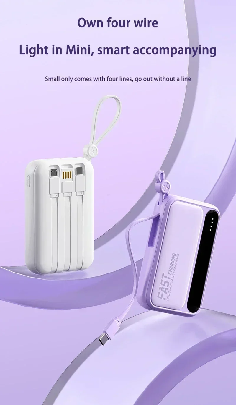 VIVO 500000mAh Power Bank Built in 4 Lines Large Capacity Super Fast Charging Portable External Battery for All Phones 2026 VIVO 500000mAh Power Bank Built in 4 Lines Large Capacity Super Fast Charging Portable External Battery for All Phones 2026