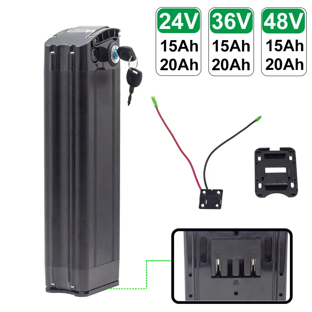 48V 20AH 15AH Silverfish Lithium Electric Bike 800W 500W 24V 36V Lithium Ion Electric Bike Bicycle 48V18650 Battery Pack+Charger
48V 20AH 15AH Silverfish Lithium Electric Bike 800W 500W 24V 36V Lithium Ion Electric Bike Bicycle 48V18650 Battery Pack+Charger
