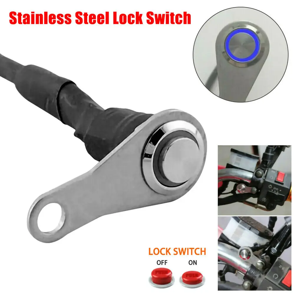 1pcs LED Motorcycle Switch Handle Button Blue LED Indicator Manual Return Button IP 65 For Any 12 V DC Electrical System
1pcs LED Motorcycle Switch Handle Button Blue LED Indicator Manual Return Button IP 65 For Any 12 V DC Electrical System