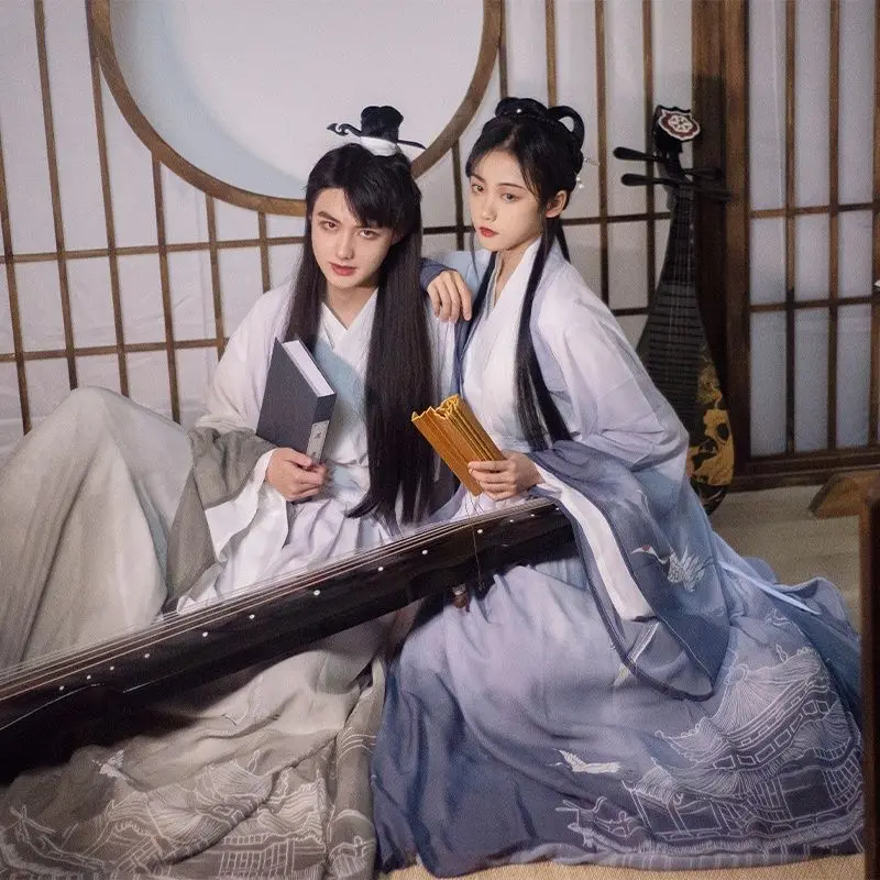 Yourqipao New Chinese Traditional Clothes Hanfu Men and Women Wei Jin Style Turn-collar Waist Skirt Ancient Men's Suit Couple
Yourqipao New Chinese Traditional Clothes Hanfu Men and Women Wei Jin Style Turn-collar Waist Skirt Ancient Men's Suit Couple