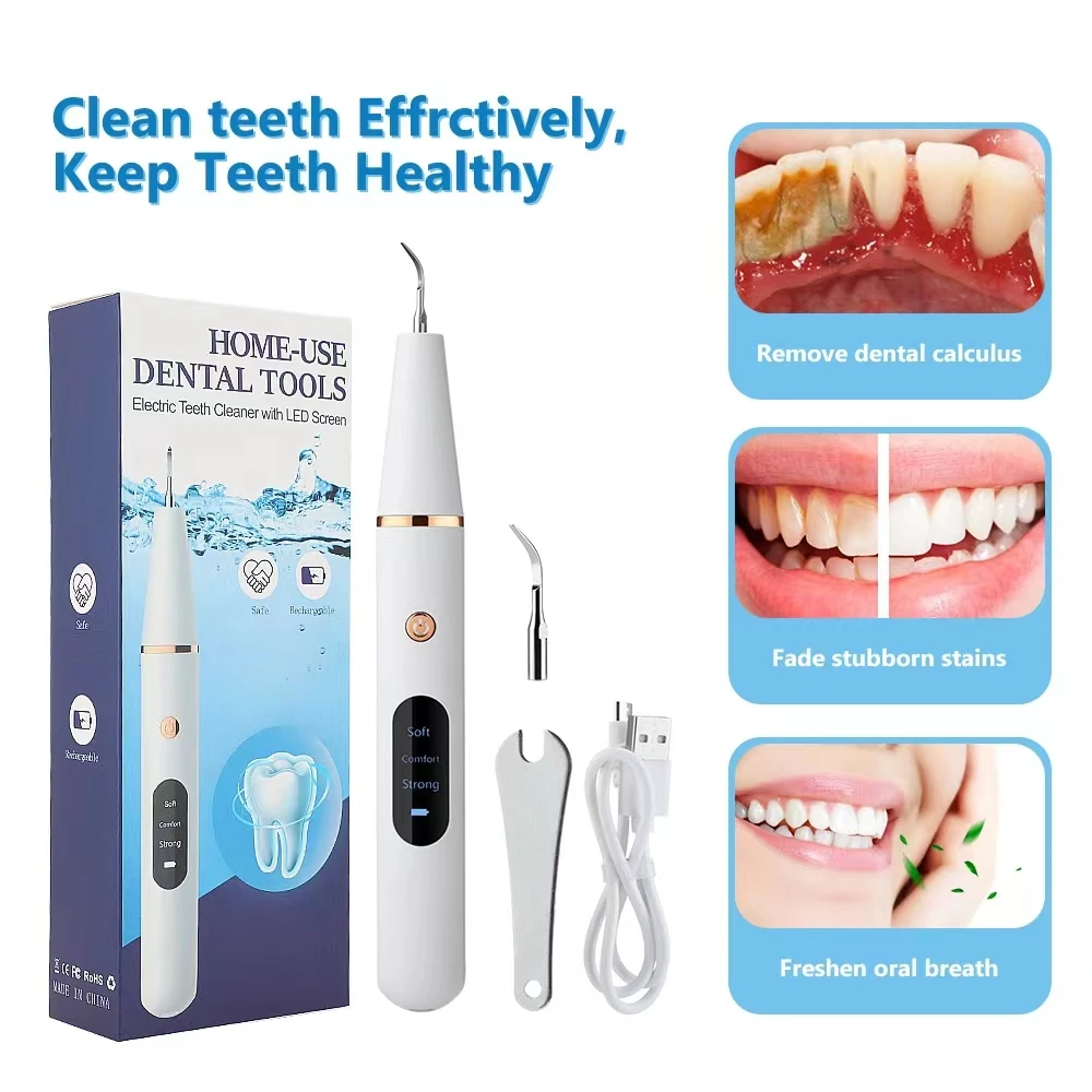 Ultrasonic Dental Scaler For Teeth Tartar Stain Tooth Calculus Remover Electric Sonic Teeth Plaque Cleaner Dental Stone Removal
Ultrasonic Dental Scaler For Teeth Tartar Stain Tooth Calculus Remover Electric Sonic Teeth Plaque Cleaner Dental Stone Removal