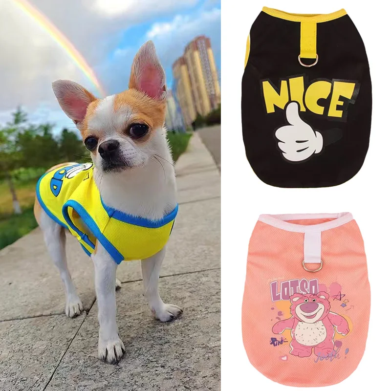 

Mesh Breathable Dog Vest Cute Print Pet Clothes for Small Dogs Chihuahua Bichon Frise Summer Puppy Clothing Outfit chaleco perro