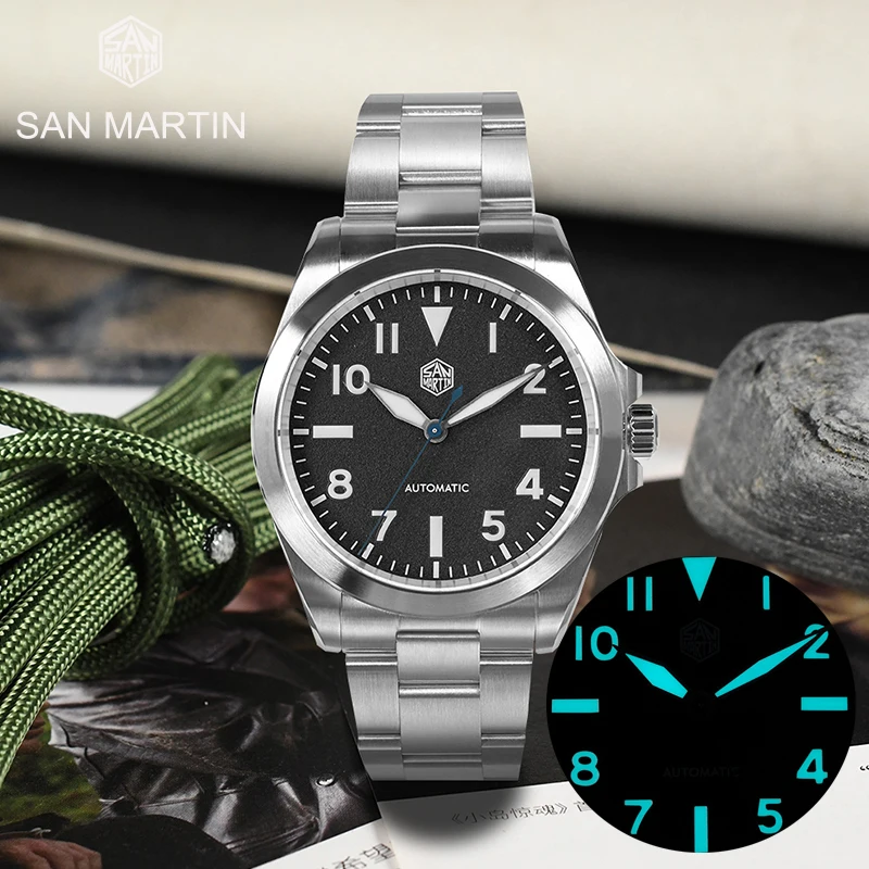 San Martin Luxury 40mm Stainless Steel Men Sport Watch NH35 Automatic Mechanical Wristwatch 100m Waterproof BGW-9 Luminous
San Martin Luxury 40mm Stainless Steel Men Sport Watch NH35 Automatic Mechanical Wristwatch 100m Waterproof BGW-9 Luminous