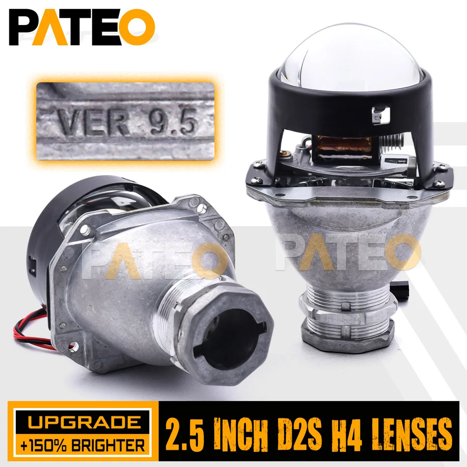2.5 inch H4 Bi-xenon Headlight Lenses Ver 9.5 Metal Projector D2S D2H D2R HID/LED Light Bulbs Car Retrofit Upgrade Tuning Kit
2.5 inch H4 Bi-xenon Headlight Lenses Ver 9.5 Metal Projector D2S D2H D2R HID/LED Light Bulbs Car Retrofit Upgrade Tuning Kit