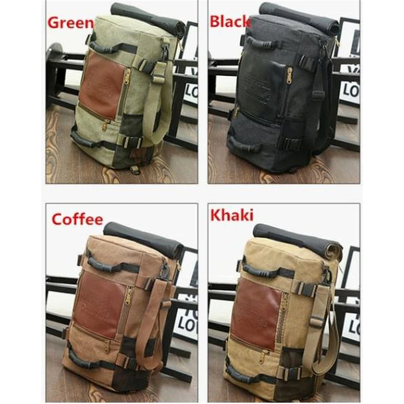 Travel Rucksack Multifunctional Travel Bucket Backpack Men Rugzak 4 Colors Canvas College Student School Backpack 2024 Travel Rucksack Multifunctional Travel Bucket Backpack Men Rugzak 4 Colors Canvas College Student School Backpack 2024