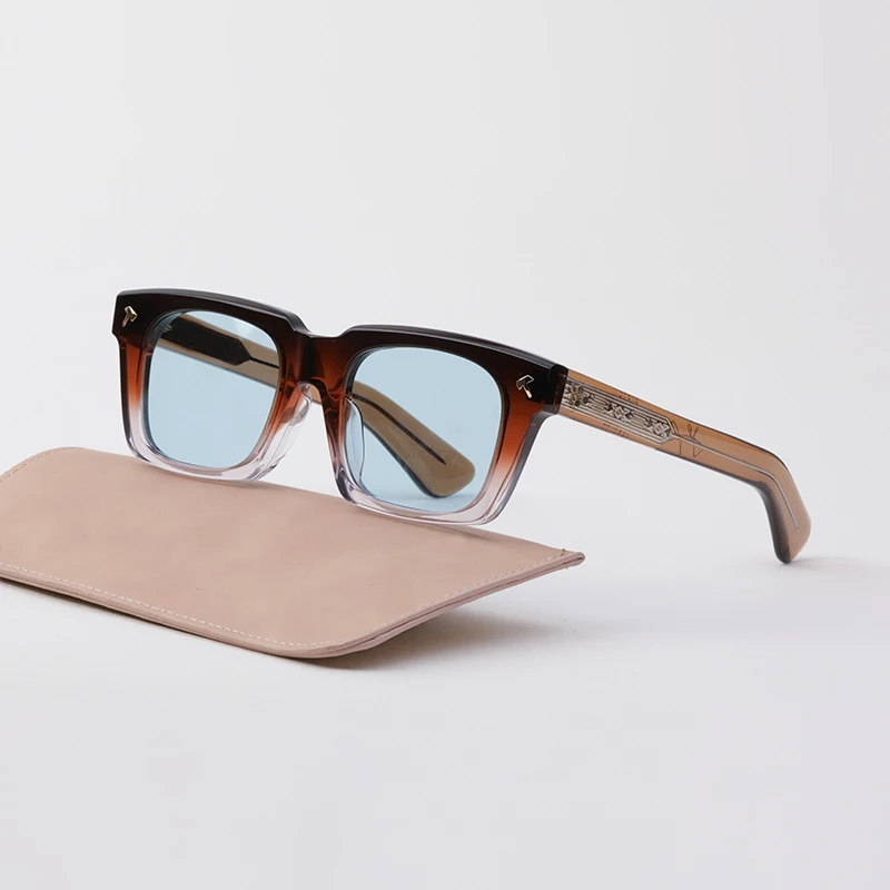 

JMM QUENTIN Thick Plate Men Sunglasses Fashion Advanced Acetate Square Designer Brand Eyeglasses UV400 Outdoor Women SUN GLASSES