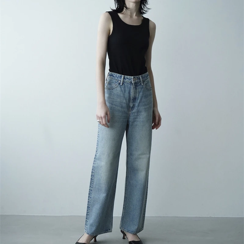WAKUTA Casual All-match Loose Denim Trousers Mid-waist Elastic Pantalones Y2k 23 Spring Summer Straight Slim Long Jeans Women
WAKUTA Casual All-match Loose Denim Trousers Mid-waist Elastic Pantalones Y2k 23 Spring Summer Straight Slim Long Jeans Women