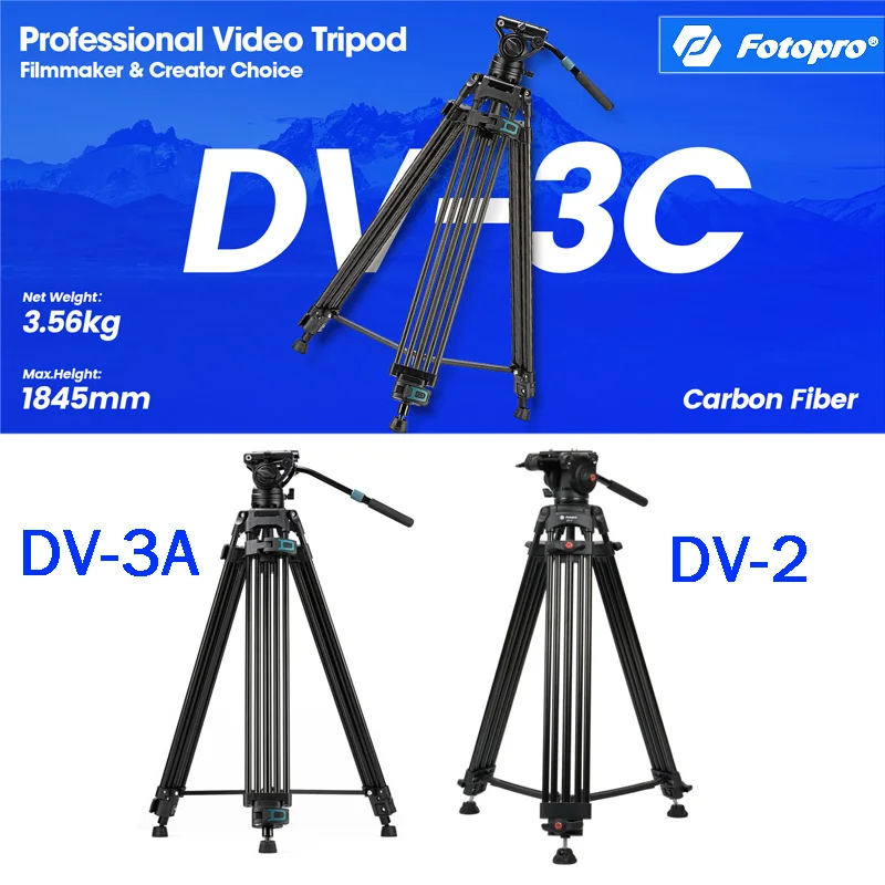 Fotopro DV-3A/3C/2 Carbon Fiber Tripod Extendable Lightweight Portable Camera Bracket with Ball Head Professional Stand
Fotopro DV-3A/3C/2 Carbon Fiber Tripod Extendable Lightweight Portable Camera Bracket with Ball Head Professional Stand