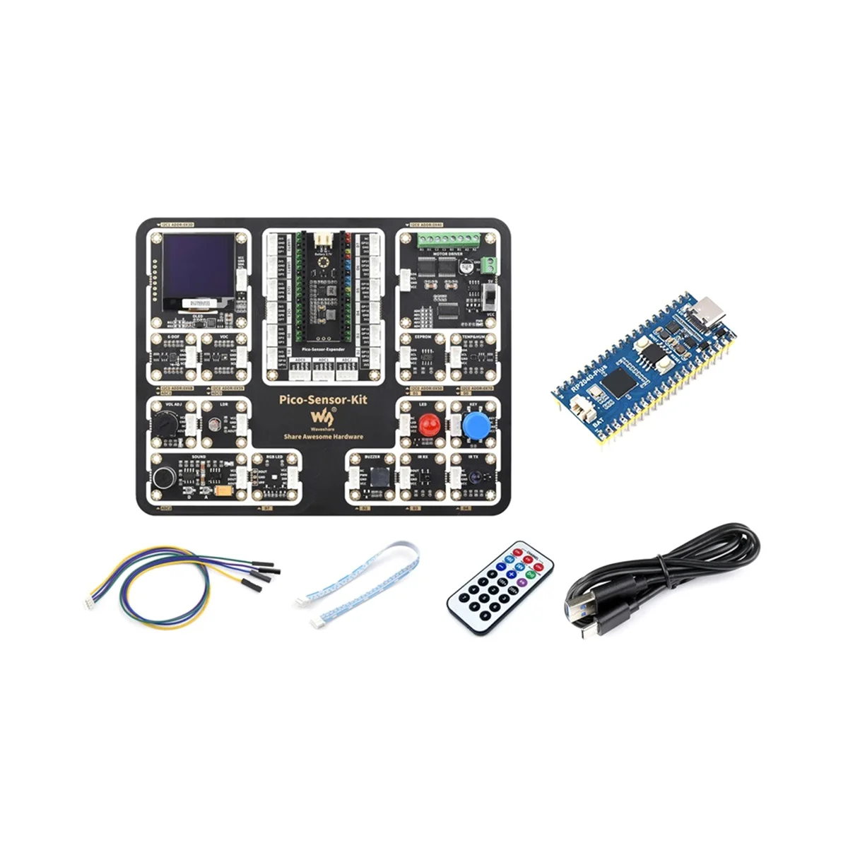 Waveshare for Raspberry Pi Expansion Board+Sensor Modules Kit
Waveshare for Raspberry Pi Expansion Board+Sensor Modules Kit