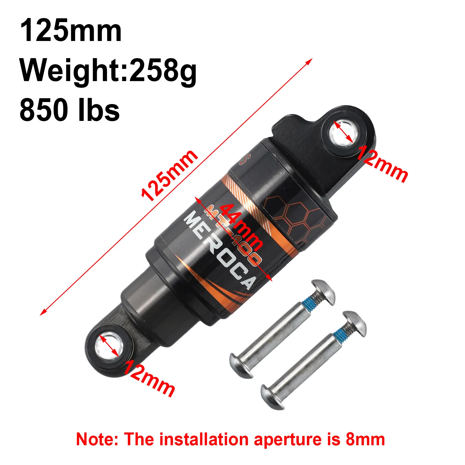 MEROCA Bicycle Rear Shock Absorber 125/150/165/190mm Electric Scooter Shock Absorber Mountain Bike Oil Spring Shock Absorber
MEROCA Bicycle Rear Shock Absorber 125/150/165/190mm Electric Scooter Shock Absorber Mountain Bike Oil Spring Shock Absorber