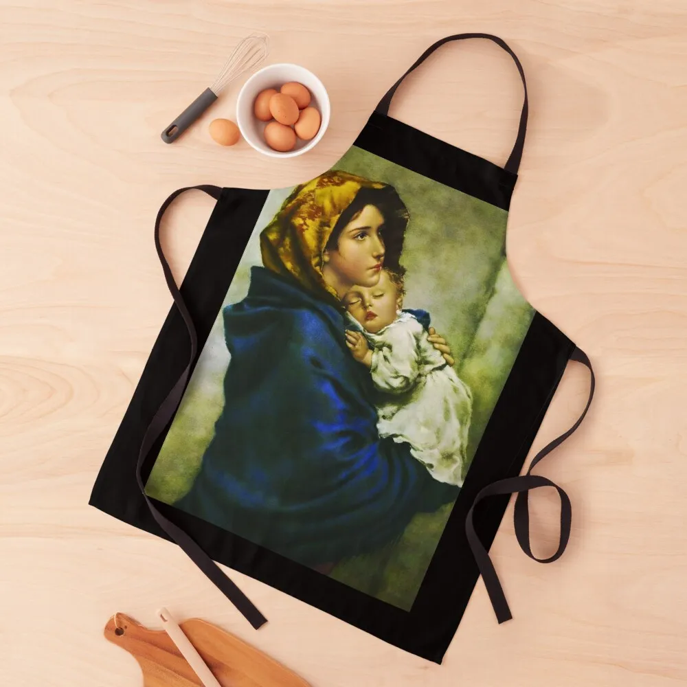

Madonnina - Virgin Mary - Madonna of the Streets Apron Bib For Kitchen Home And Kitchen