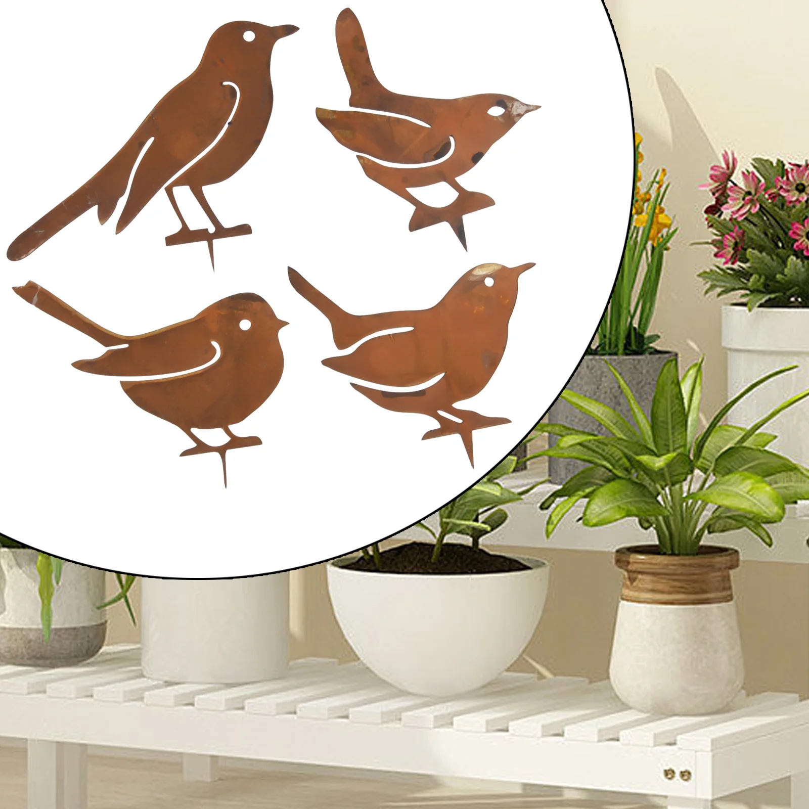 4pcs Rusty Metal Bird Ornament Iron Crafts Bird Shaped Art Silhouette Sculpture Outdoor Garden Yard Lawn Fence Decoration
4pcs Rusty Metal Bird Ornament Iron Crafts Bird Shaped Art Silhouette Sculpture Outdoor Garden Yard Lawn Fence Decoration