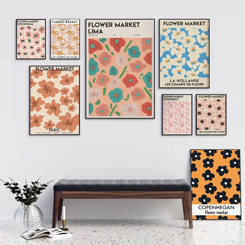 Abstract Flower Market Canvas Painting Vintage Stockholm Paris Posters and Prints Nordic Wall Art Pictures for Living Room Decor
Abstract Flower Market Canvas Painting Vintage Stockholm Paris Posters and Prints Nordic Wall Art Pictures for Living Room Decor