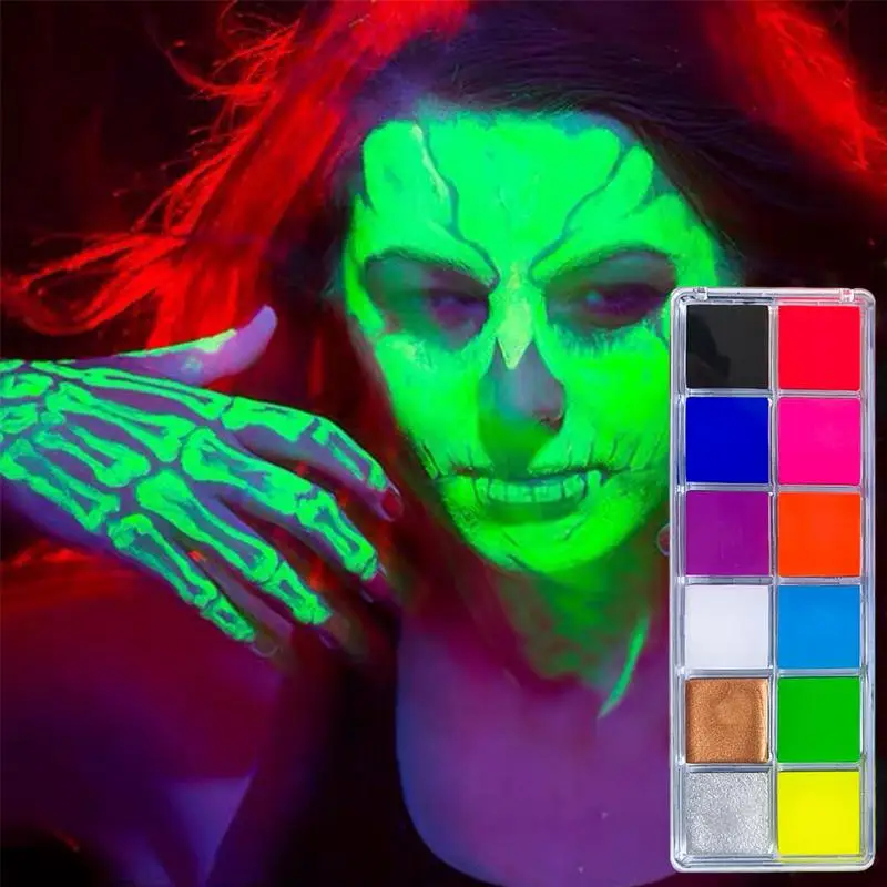 12 Colors Glow In The Dark Body Paint Waterproof Cosmetics For Parties Festivals Waterproof Body Paint Makeup For Cosplay
12 Colors Glow In The Dark Body Paint Waterproof Cosmetics For Parties Festivals Waterproof Body Paint Makeup For Cosplay