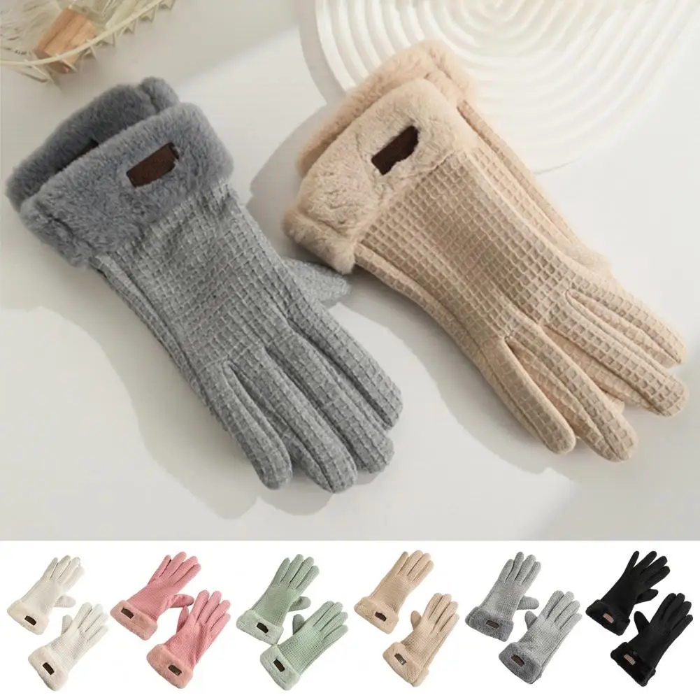 Winter Gloves Winter Warm Gloves with Fleece Lining Windproof Thermal Touchscreen for Women Stylish Functional Accessories Solid
Winter Gloves Winter Warm Gloves with Fleece Lining Windproof Thermal Touchscreen for Women Stylish Functional Accessories Solid