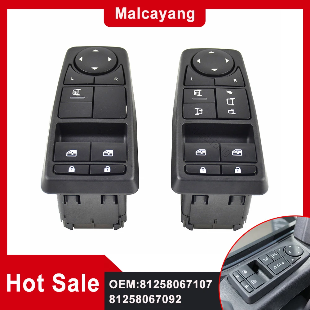 Power Master Window Control Switch Button Console For MAN TGS TGX TGL TGM 81258067080 81258067107 81258067092 Car Accessories
Power Master Window Control Switch Button Console For MAN TGS TGX TGL TGM 81258067080 81258067107 81258067092 Car Accessories