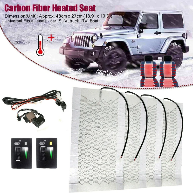 4 шт. подогреватель сиденья автомобиля 12 В Подогреваемые сиденья нагревательные колодки с 2 переключателями 5 уровней для Toyota Prado Corolla RAV4 REIZ Yaris
4 шт. подогреватель сиденья автомобиля 12 В Подогреваемые сиденья нагревательные колодки с 2 переключателями 5 уровней для Toyota Prado Corolla RAV4 REIZ Yaris