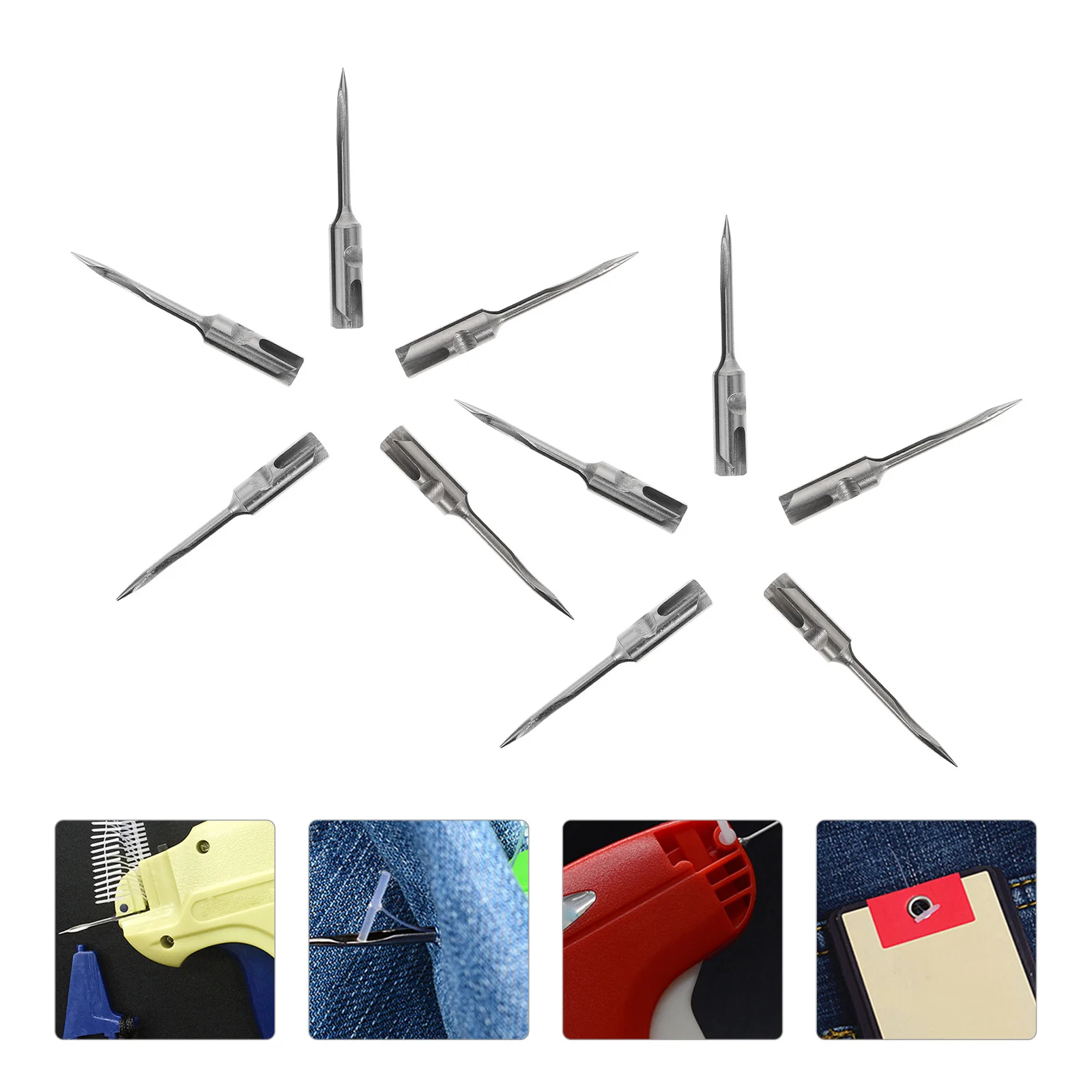 

10 Pcs Tag Gun Adhesive Needle Iron Tagger Parts Metal Needles for Labels Applicator Attaching Device Fine Lengthen