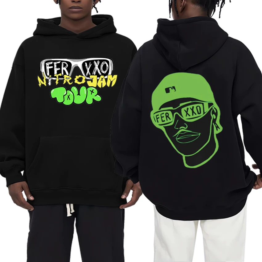 

NEW Rapper Feid Ferxxo Tour fashion Hoodie Men Women 90s vintage streetwear Fleece Long sleeve hoodies Unisex Hooded sweatshirt